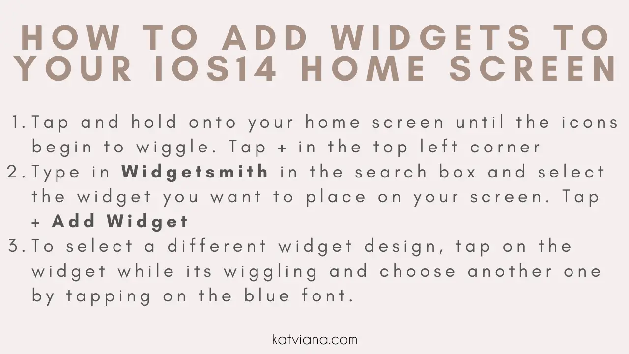 How To Add Widgets To Your i0S14 Home Screen | My iOS14 Home Screen- 50+ Ways to Customize Yours! | Kat Viana