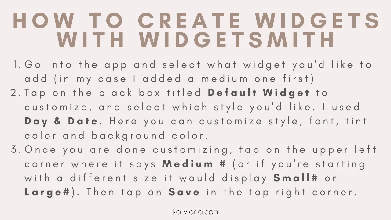How To Create Widgets With Widgetsmith | My iOS14 Home Screen- 50+ Ways to Customize Yours! | Kat Viana