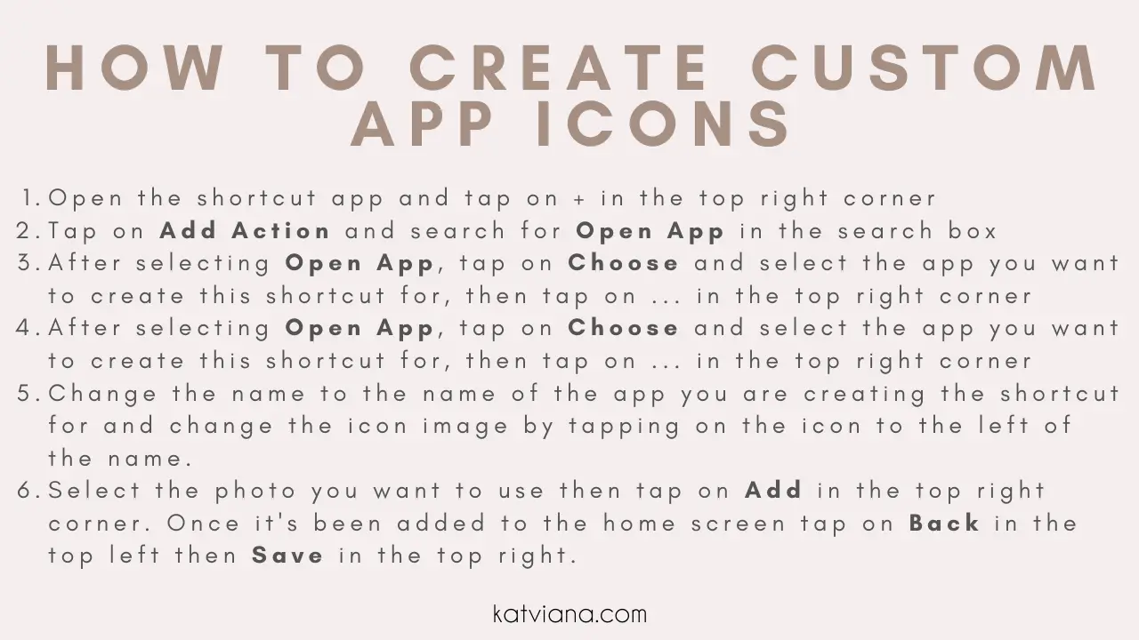 How To Create Custom App Icons | My iOS14 Home Screen- 50+ Ways to Customize Yours! | Kat Viana