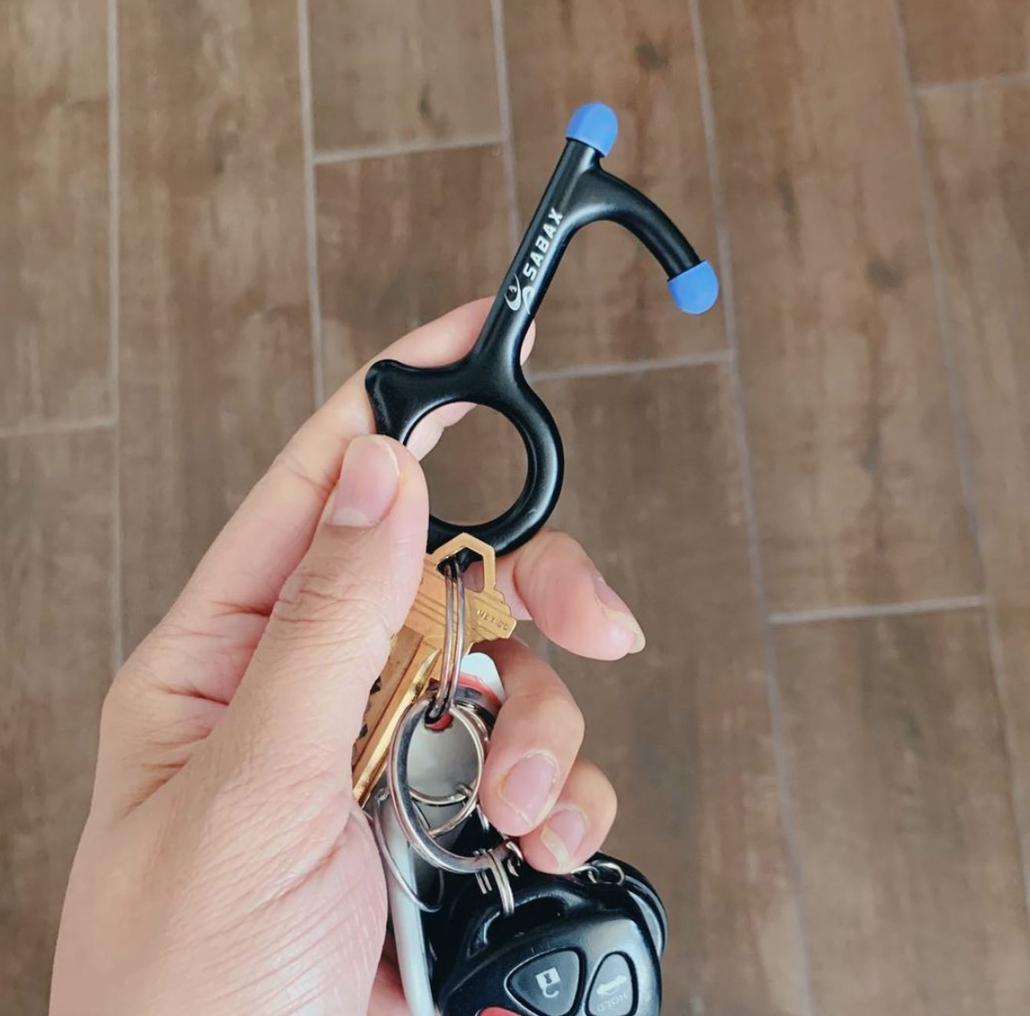 Sabax door opener tool from Amazon is affordable and great quality: sturdier than most and comes with extra stylus tips for pin pad machines. Support small business this holiday season | Kat Viana