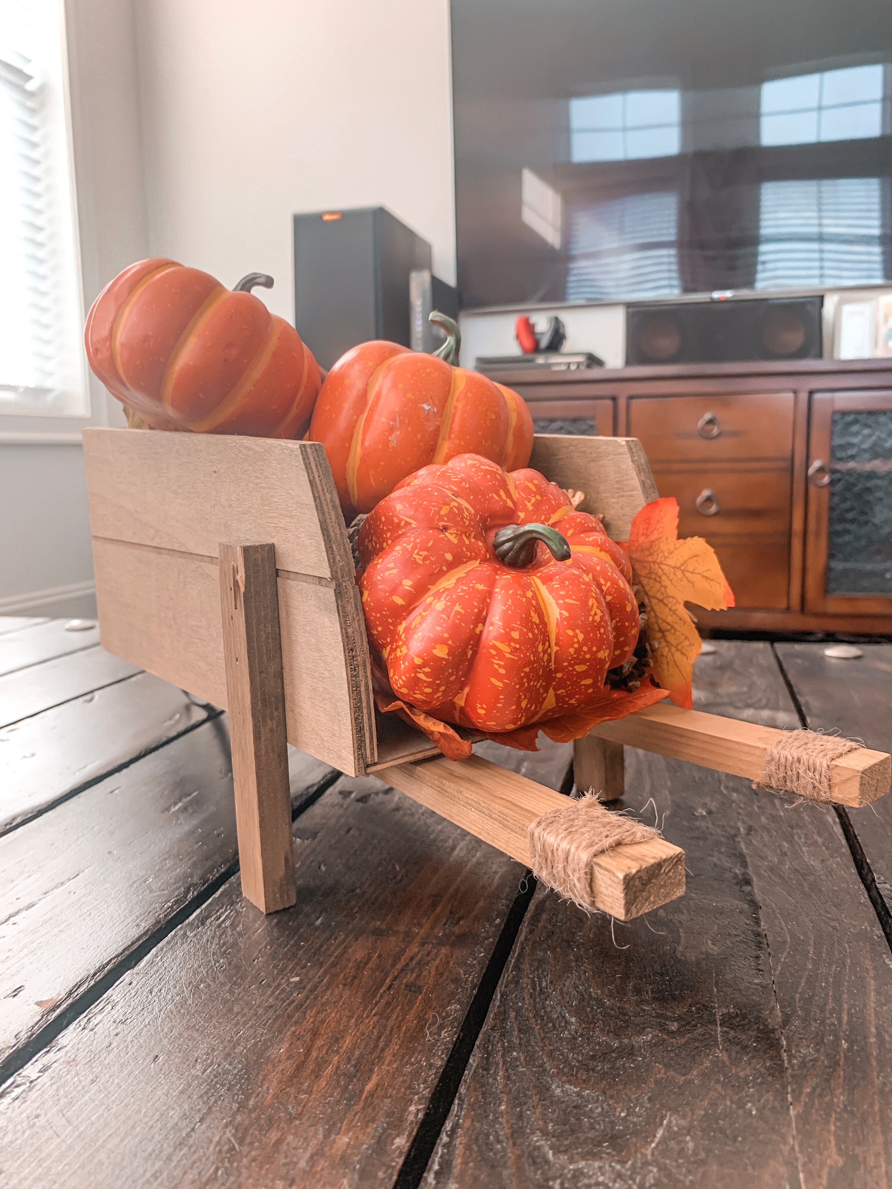 Coffee Table Fall Centerpiece - Fall Home Decor On A Budget | Kat Viana