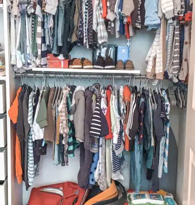 Sebastian's Closet filled with clothes he never wore