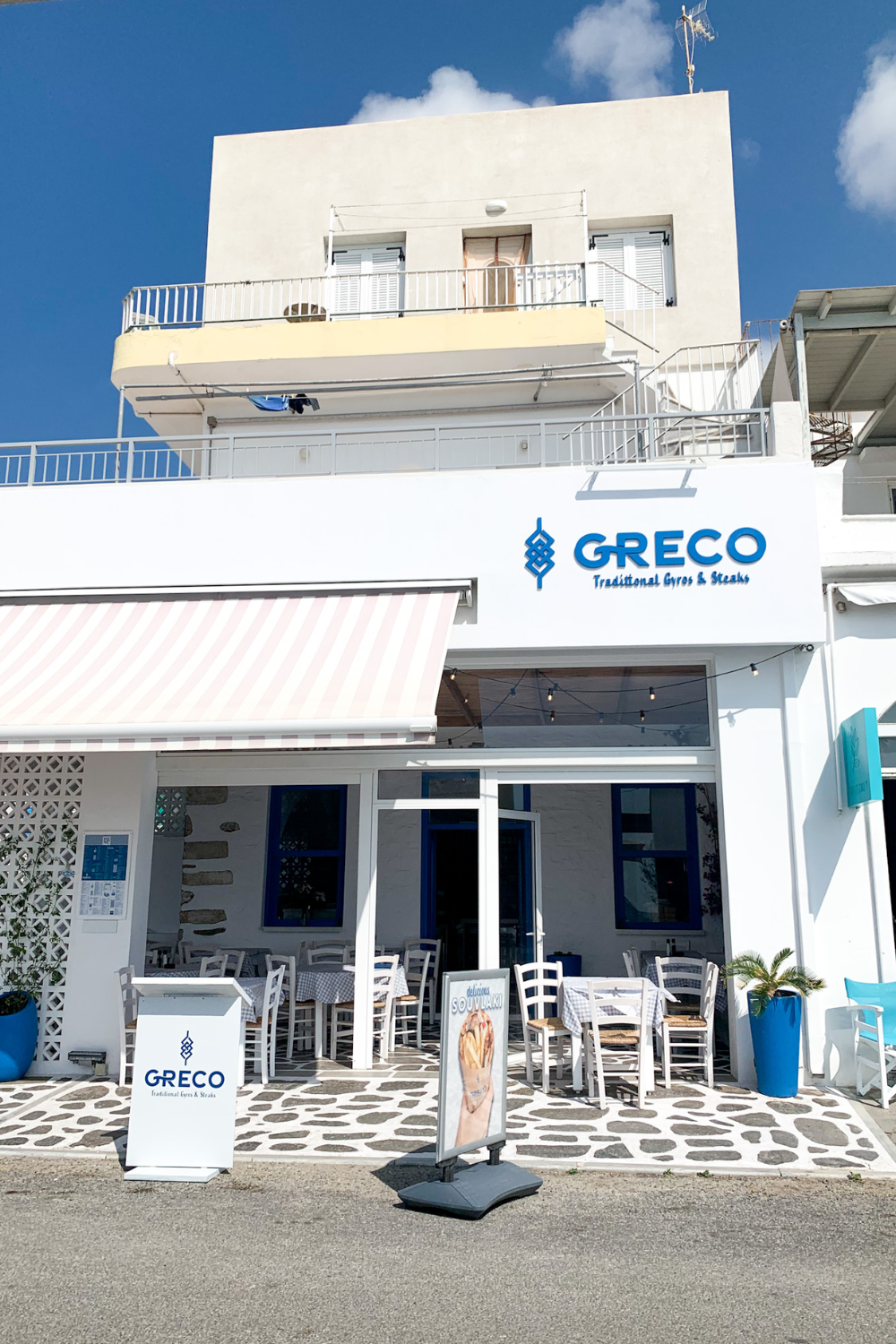 Greco restaurant in paros, greece